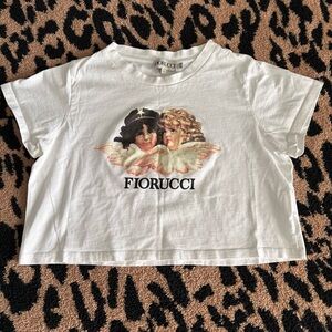 Fiorucci White Angel Print T-Shirt
